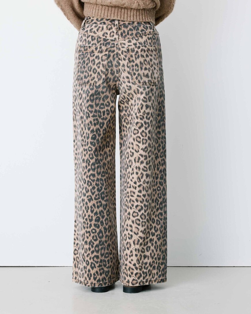 HIGH-WAIST LOOSE PRINTED JEANS LEO SOCCA