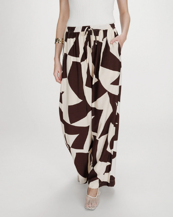 WIDE-LEG PRINTED PANTS CHOCOLAT VENI