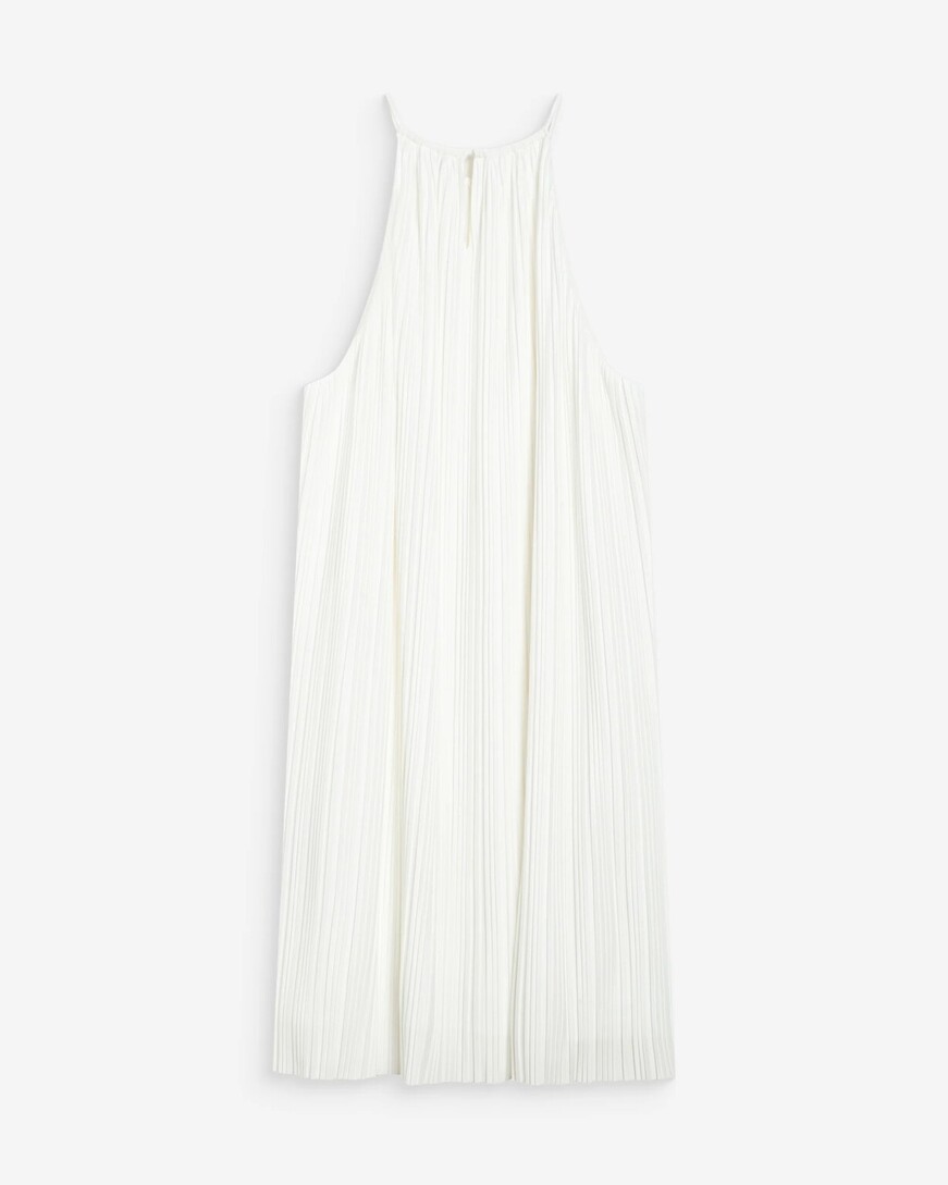 PLEATED SHORT DRESS IVOIRE WILONA