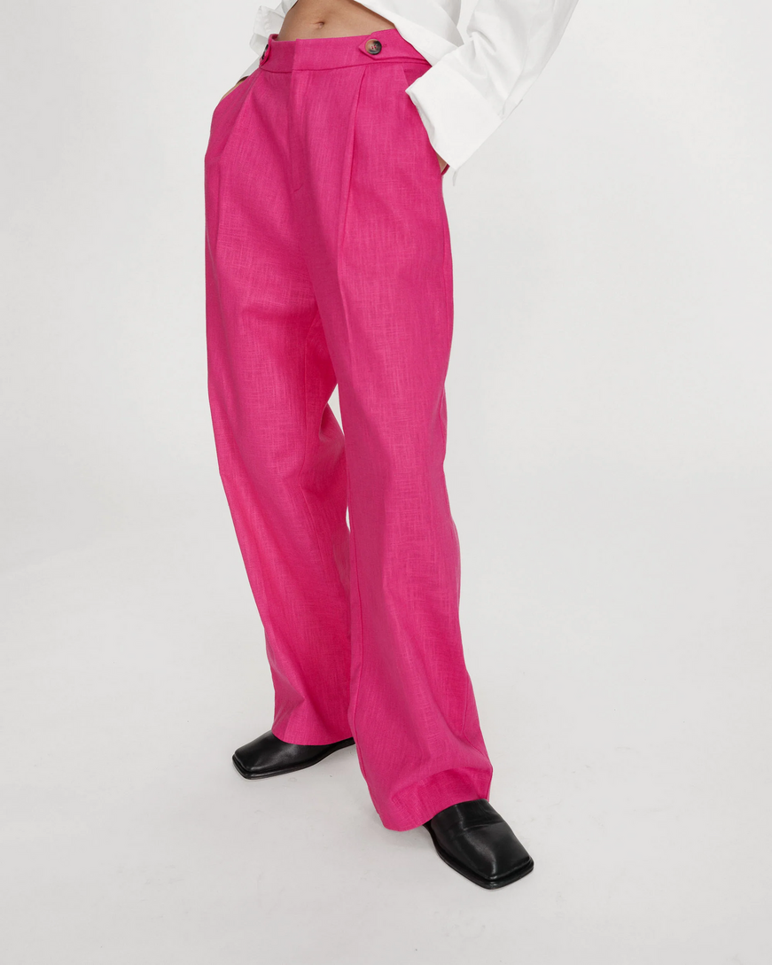 LINEN AND COTTON SUIT FUCHSIA VELIZE
