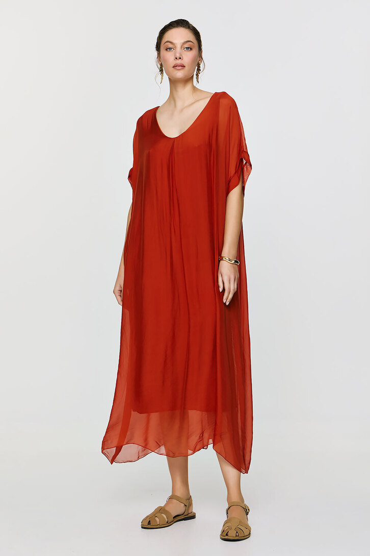 GAIA DRESS BURNT ORANGE,os
