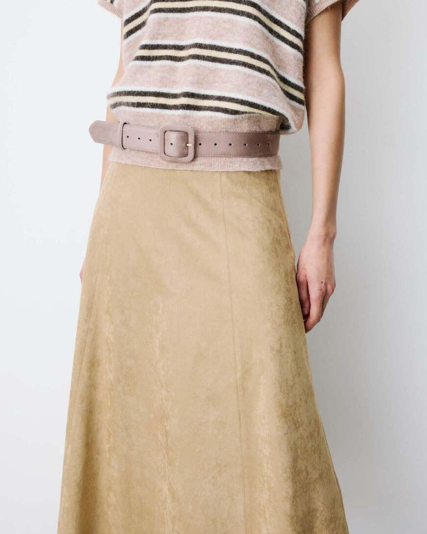 SUEDE-EFFECT BELT GREGE ALVARO