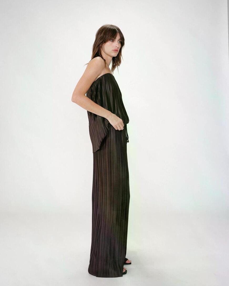PLEATED WIDE-LEG PANTS CHOCOLAT WONKA,M