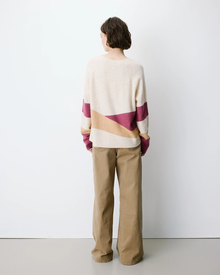 CREW-NECK PRINTED SWEATER SABLE ARLO