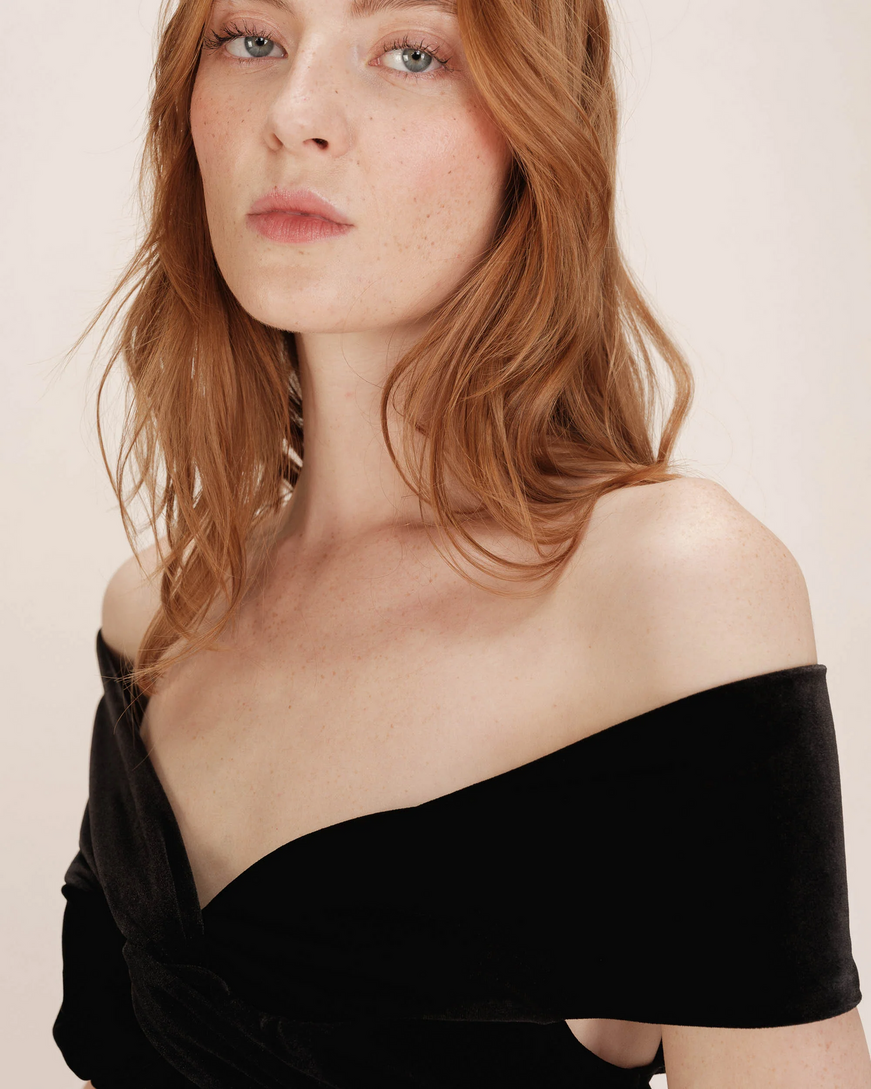 OFF SHOULDER BODYSUIT BLACK GRACE&MILA