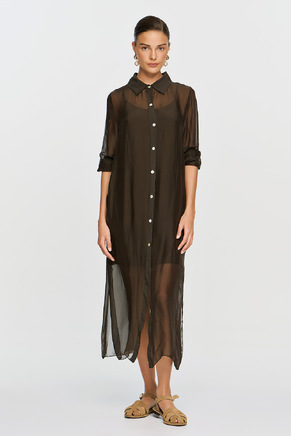 APHRODITE LONG SHIRT BROWN