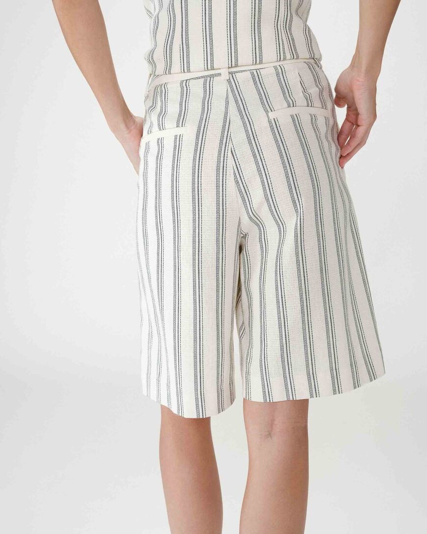 STRAIGHT COTTON BERMOUDA RAYURE WELLO,M