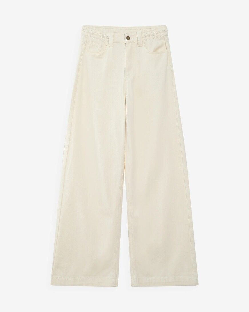 WIDE-LEG JEANS ECRU JADEN