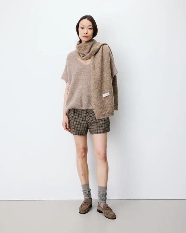ALPACA WOOL-BLEND SCRAF MOCHA AGLAE