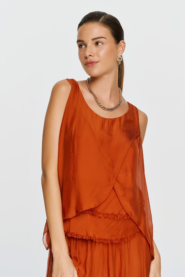 CALYPSO TOP BURNT ORANGE