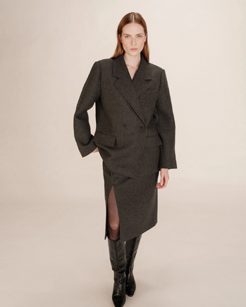 WOOL COAT BLAZER ANTHRACITE THOMAS GRACE&MILA