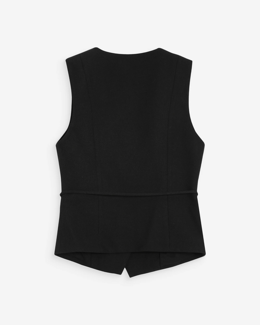 WRAP CARDIGAN NOIR VILMONT