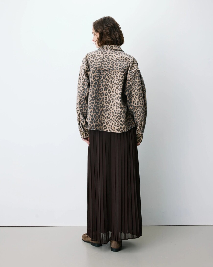 PLEATED MAXI SKIRT CHOCOLAT ANISSA