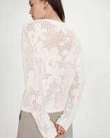 OPENWORK KNIT CARDIGAN ECRU VELASQUEZ