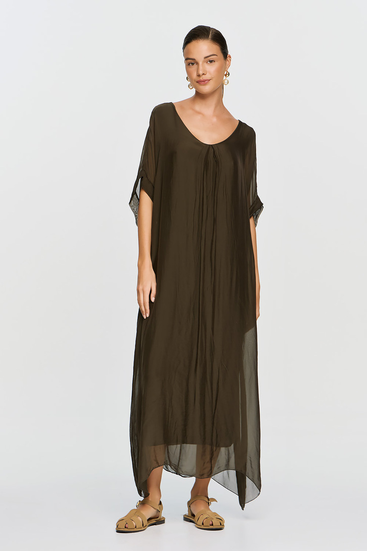 GAIA DRESS BROWN,os