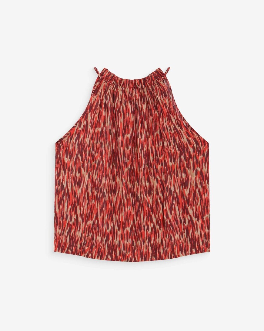 FLOWING SLEEVELESS PRINTED TOP SANGUINE VOTELLO,S