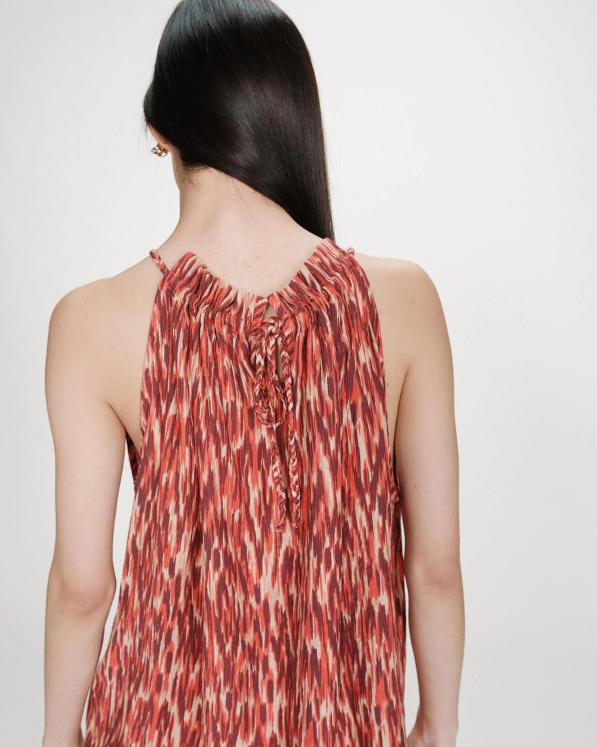FLOWING SLEEVELESS PRINTED TOP SANGUINE VOTELLO,S