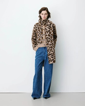 PRINTED JACQUARD SCARF LEO ADRA
