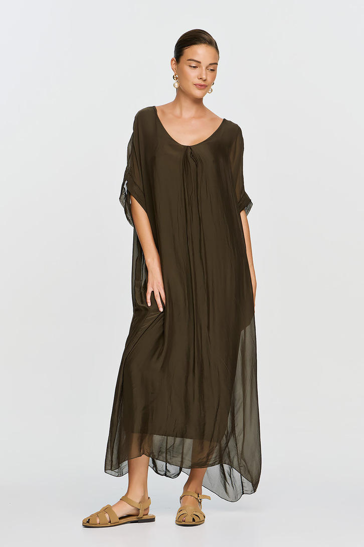 GAIA DRESS BROWN,os