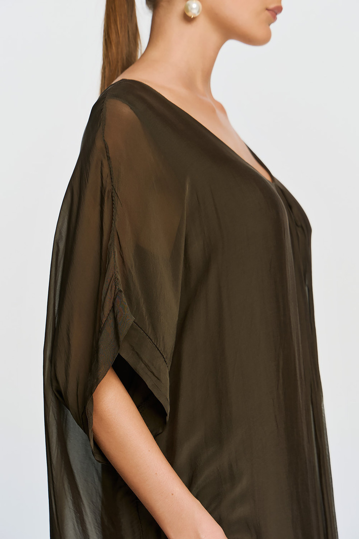 GAIA DRESS BROWN,os