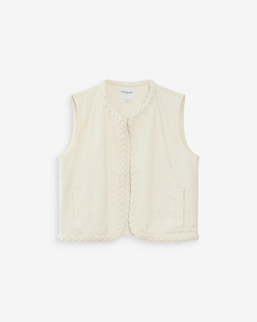 SLEEVELESS JACKET ECRU VERONA