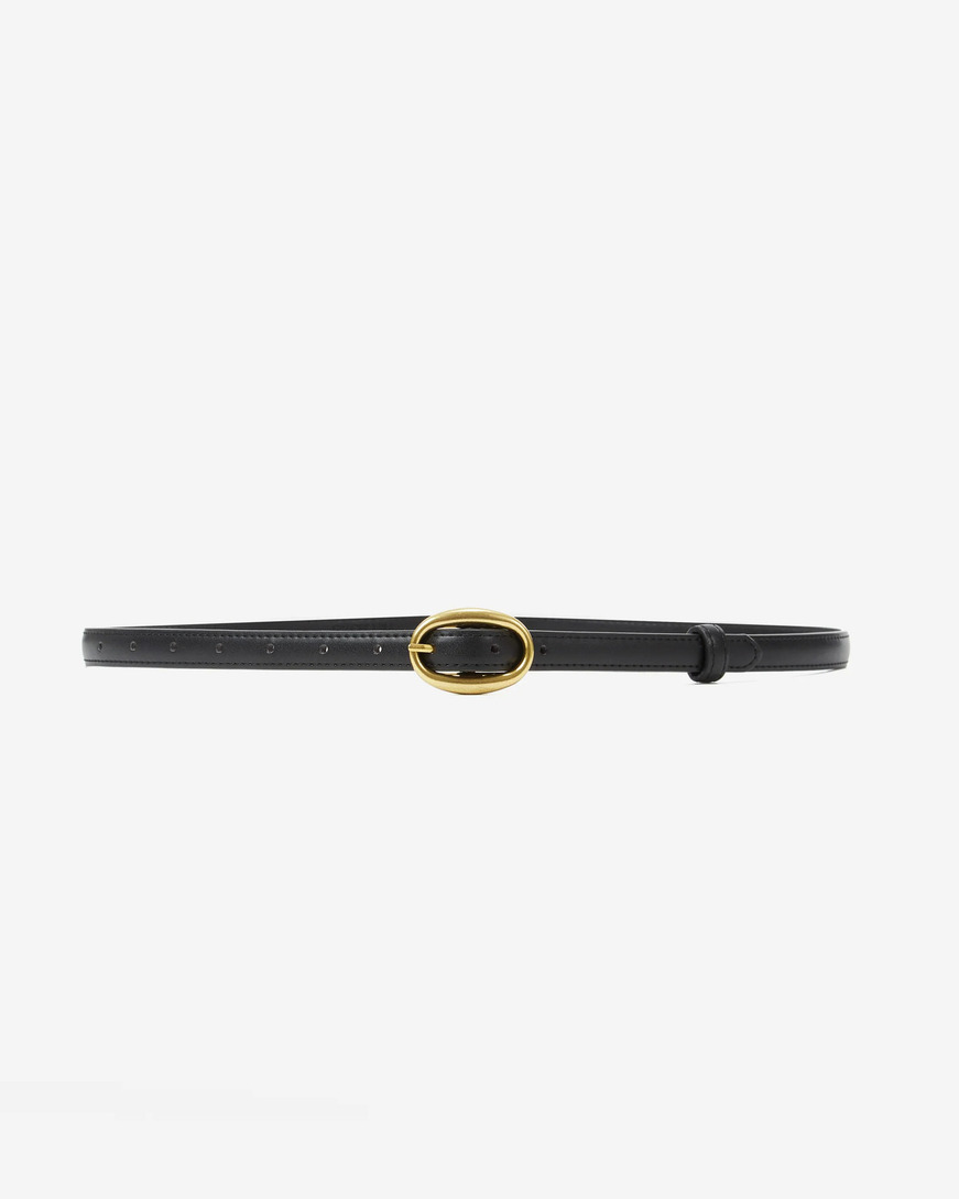 FAUX-LEATHER BELT NOIR ABEL