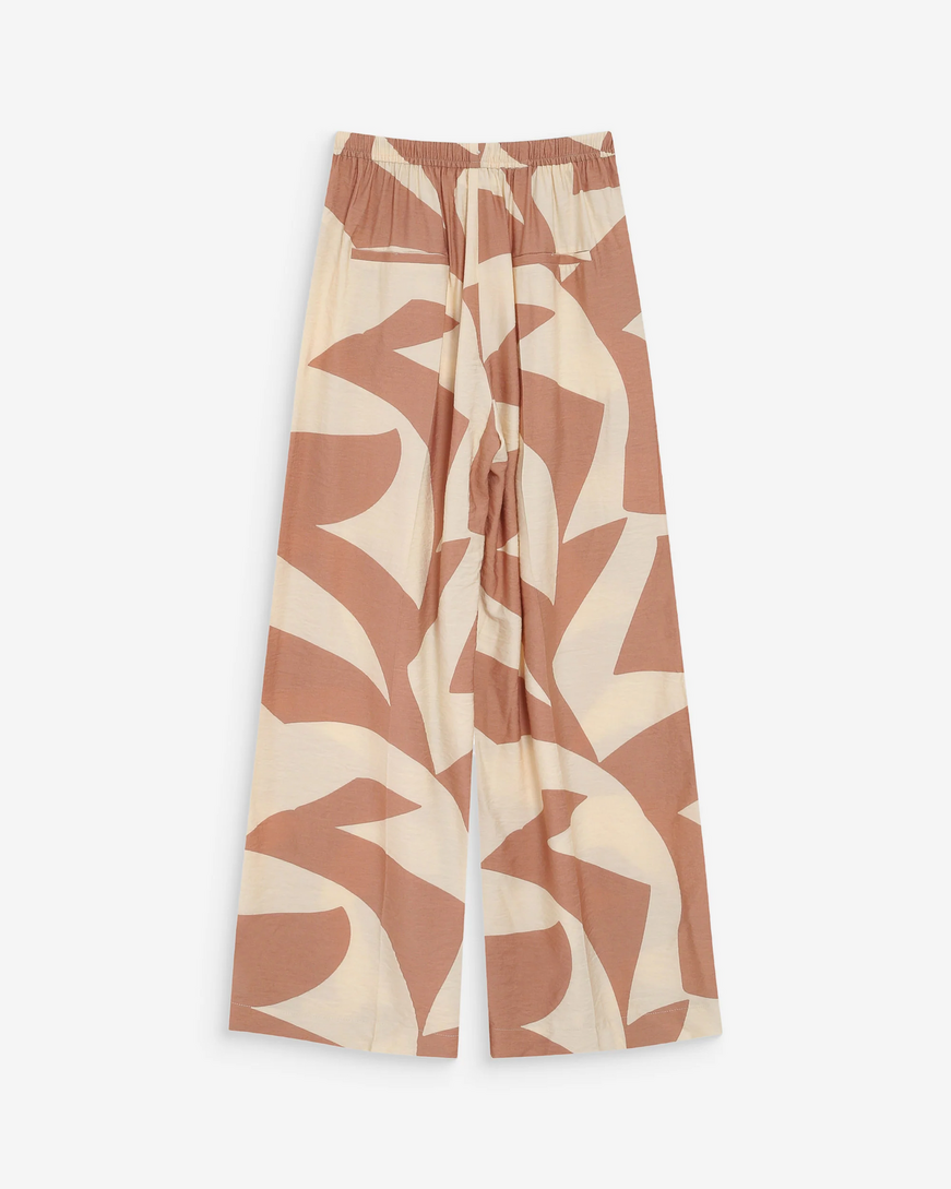 WIDE-LEG PRINTED PANTS MOCHA VENI