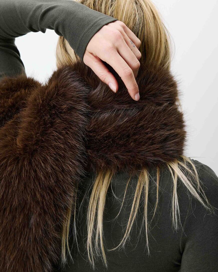 FAUX-FUR COCOLAT AMINA