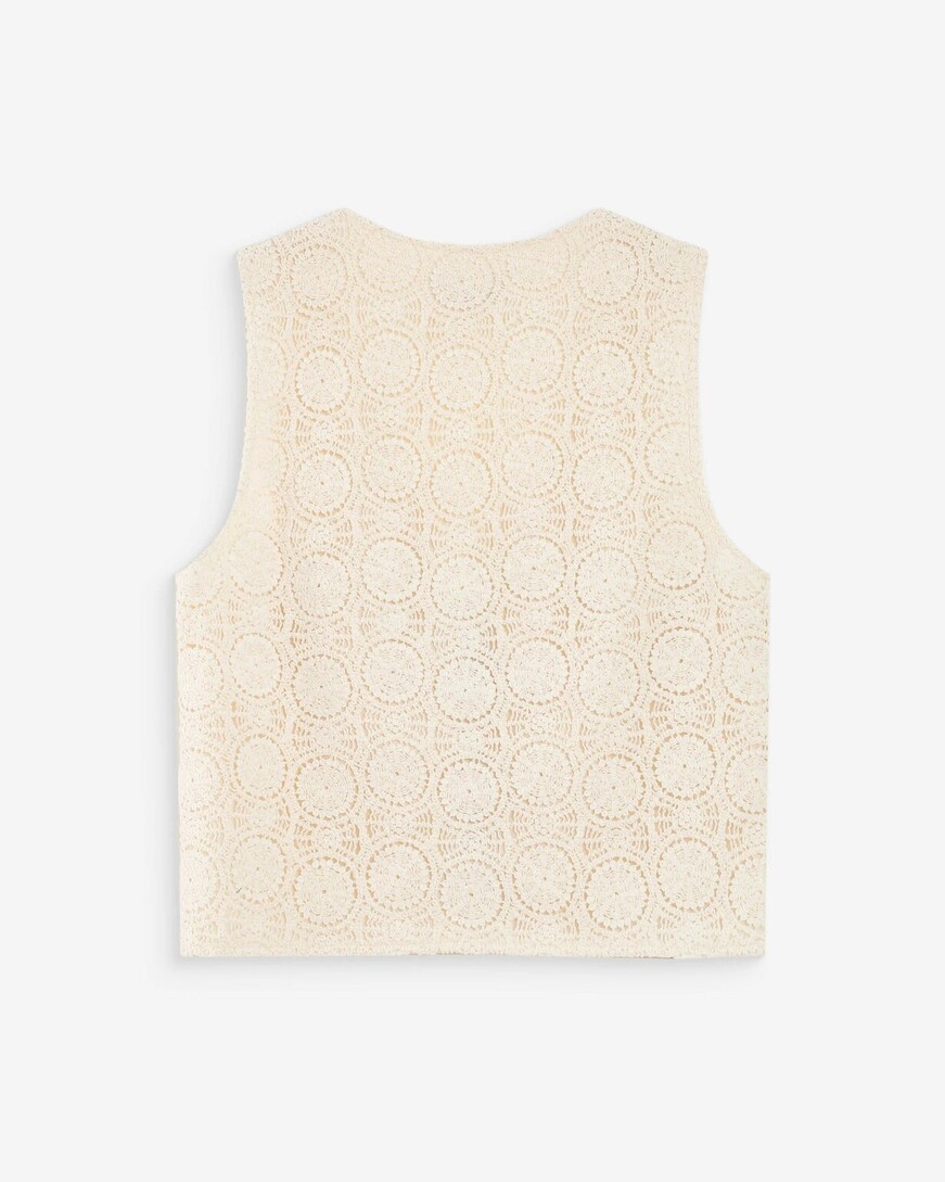 CROCHET TOP ECRU VONY