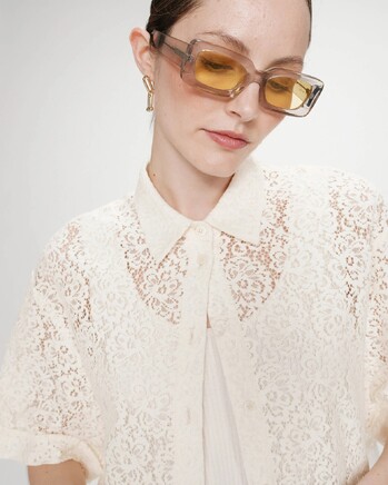 STAIGHT LACE SHIRT ECRU VENDEL