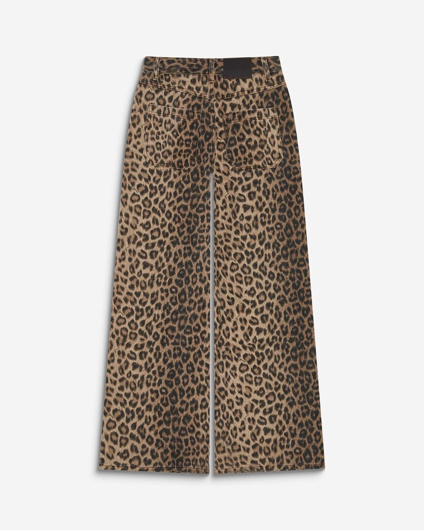 HIGH-WAIST LOOSE PRINTED JEANS LEO SOCCA