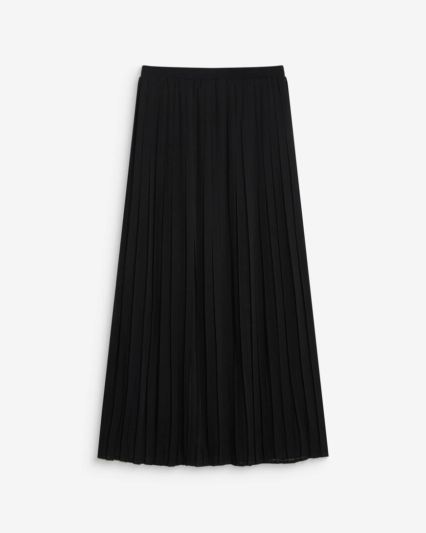 PLATED MAXI SKIRT NOIR ANISSA