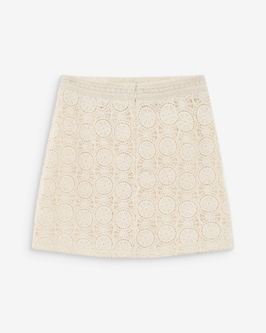 SHORT CROCHET SKIRT ECRU VICTORIA