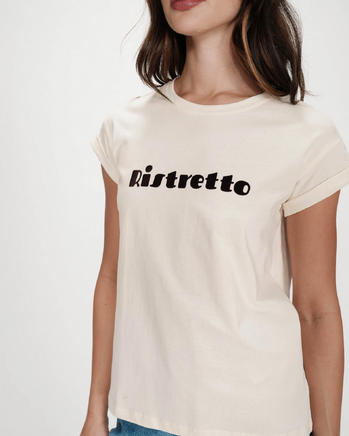 PRINTED MESSAGE T-SHIRT CHOCOLAT VICO