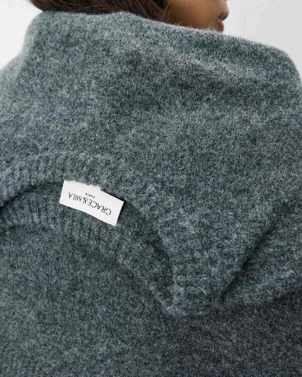 CREW-NECK SWEATER WITH EMBROIDERED TEXT IVOIRE AUBIN