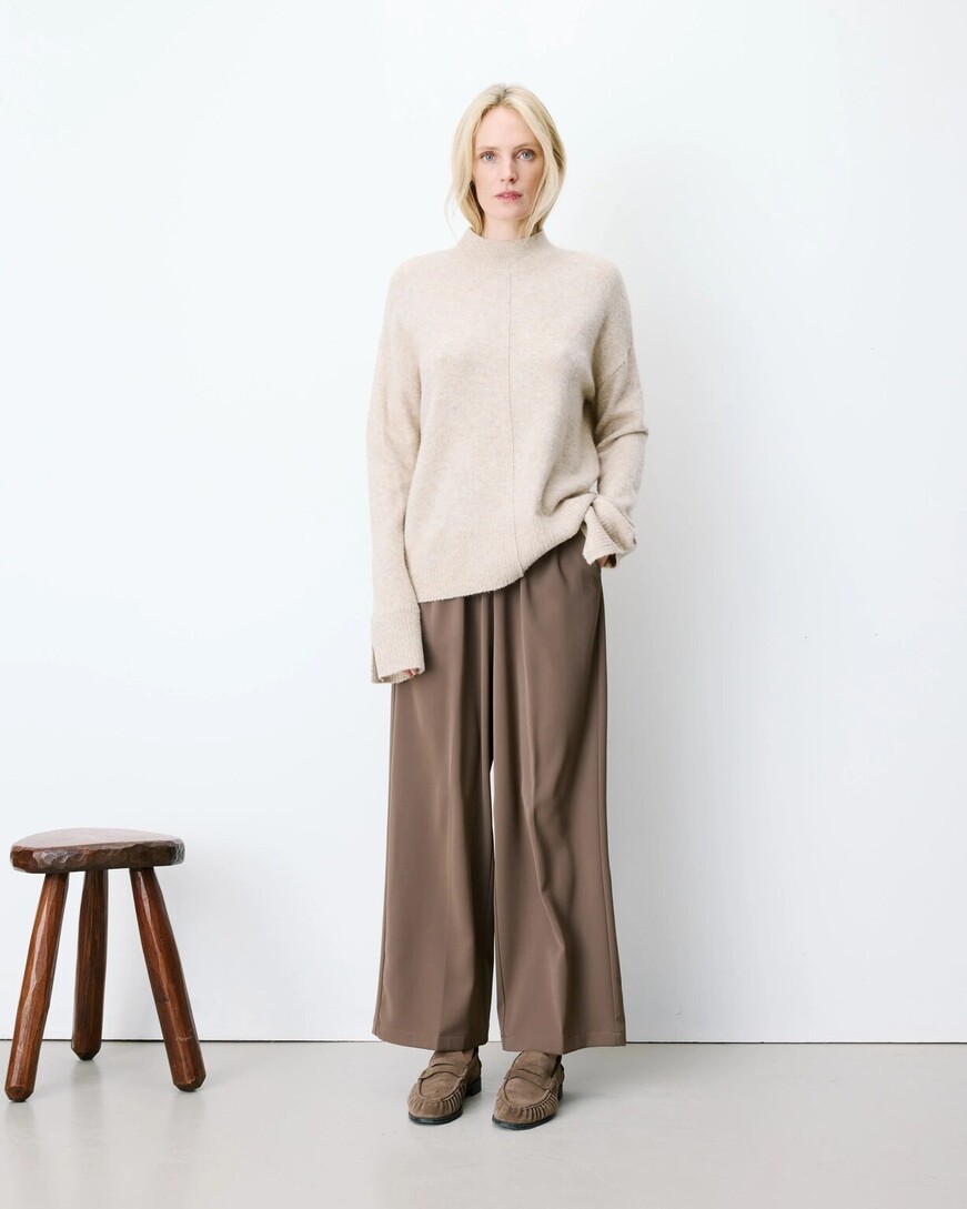 HIGH-NECK KNIT SWEATER SABLE ADELICE