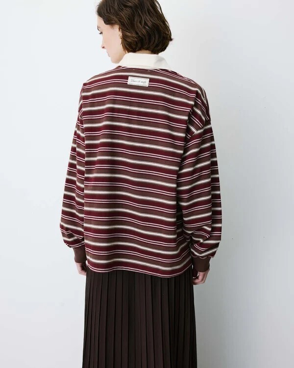 OVERSIZED STRIPED POLO CHOCOLAT ARON