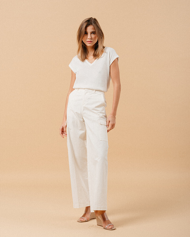 ECRU TROUSERS (MATEO) GRACE&MILA
