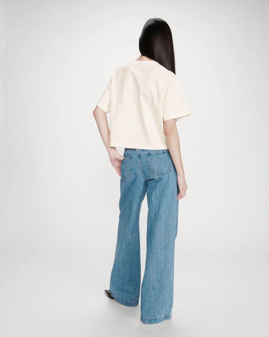 OVERSIZED SLOGAN TOP ECRU VOSS