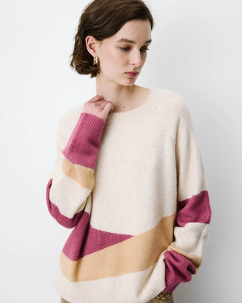 CREW-NECK PRINTED SWEATER SABLE ARLO