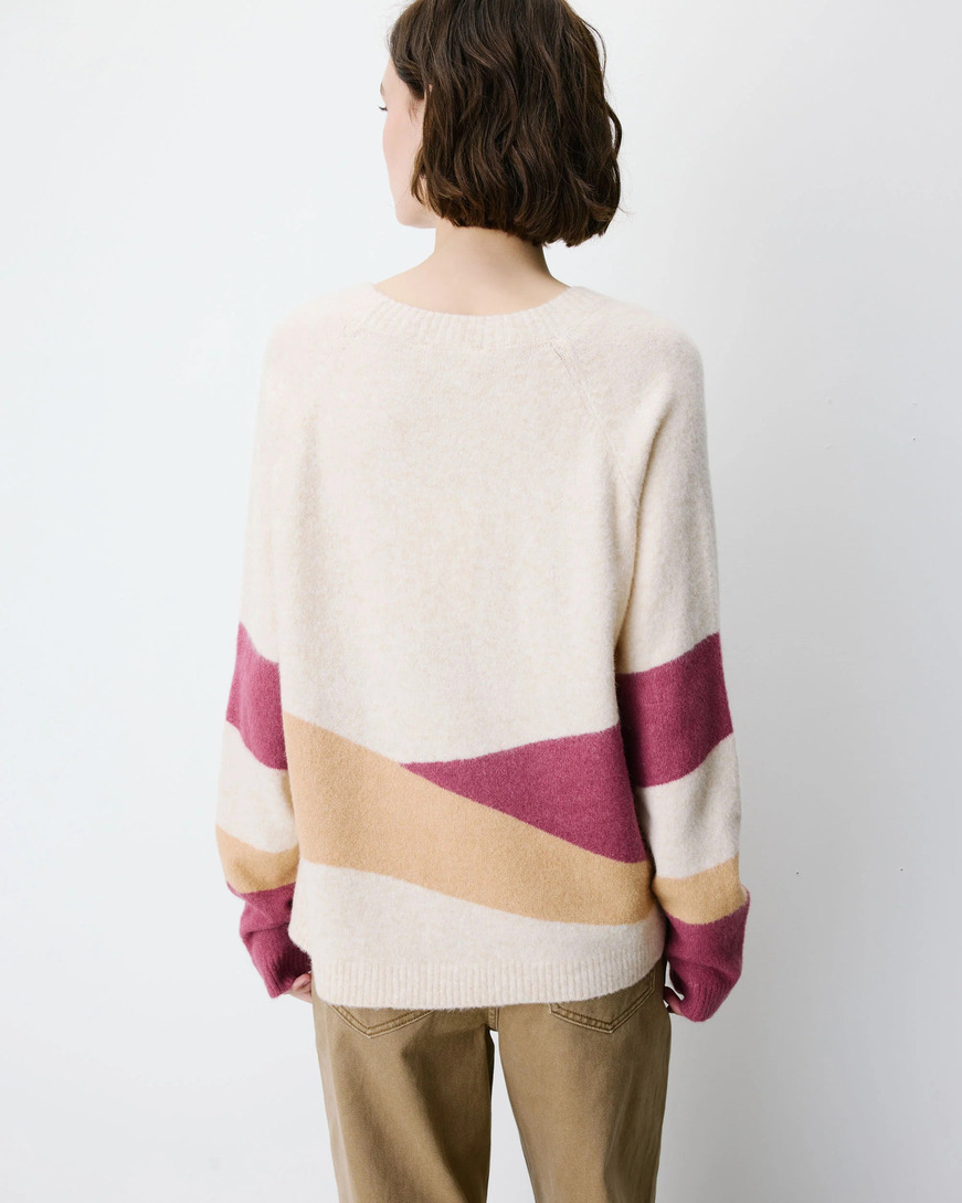 CREW-NECK PRINTED SWEATER SABLE ARLO