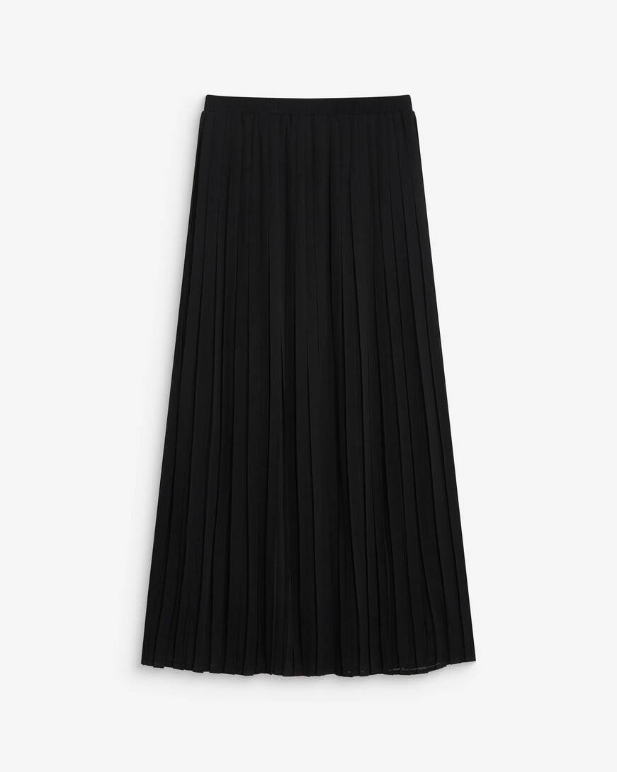 PLATED MAXI SKIRT NOIR ANISSA