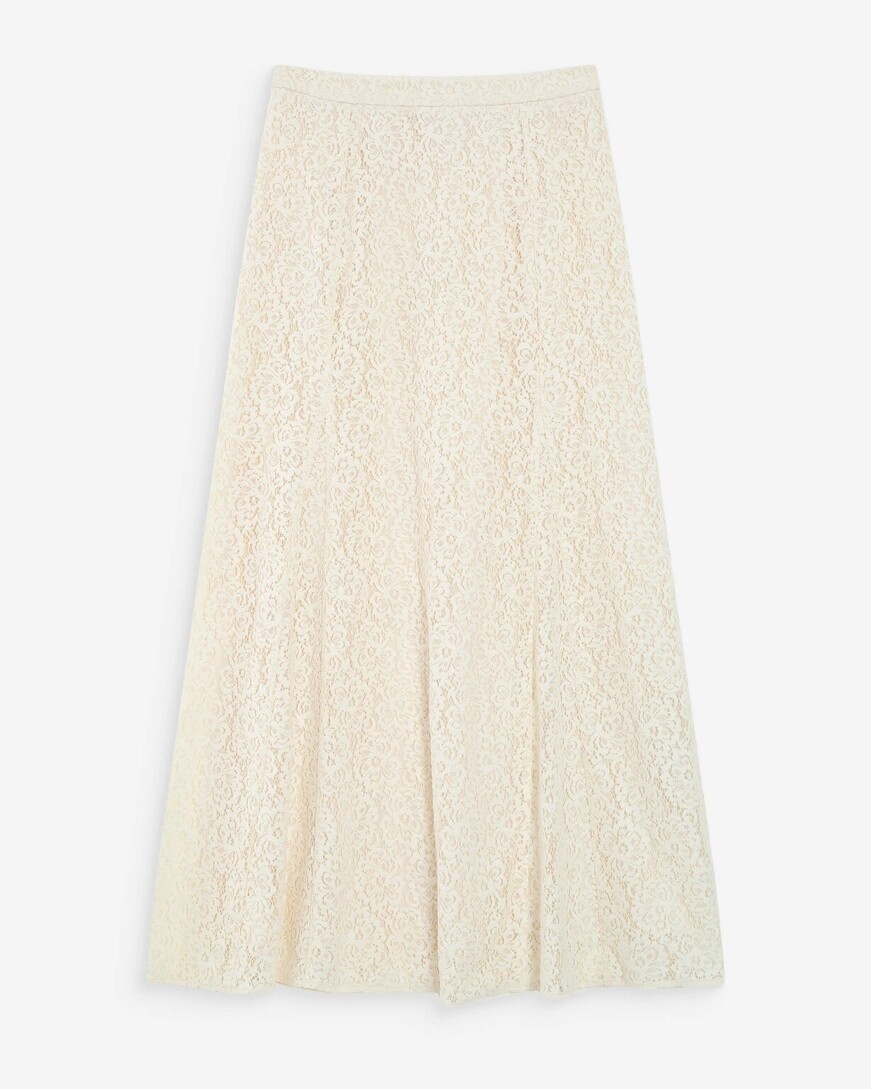 LONG LACE SKIRT ECRU VISENYA