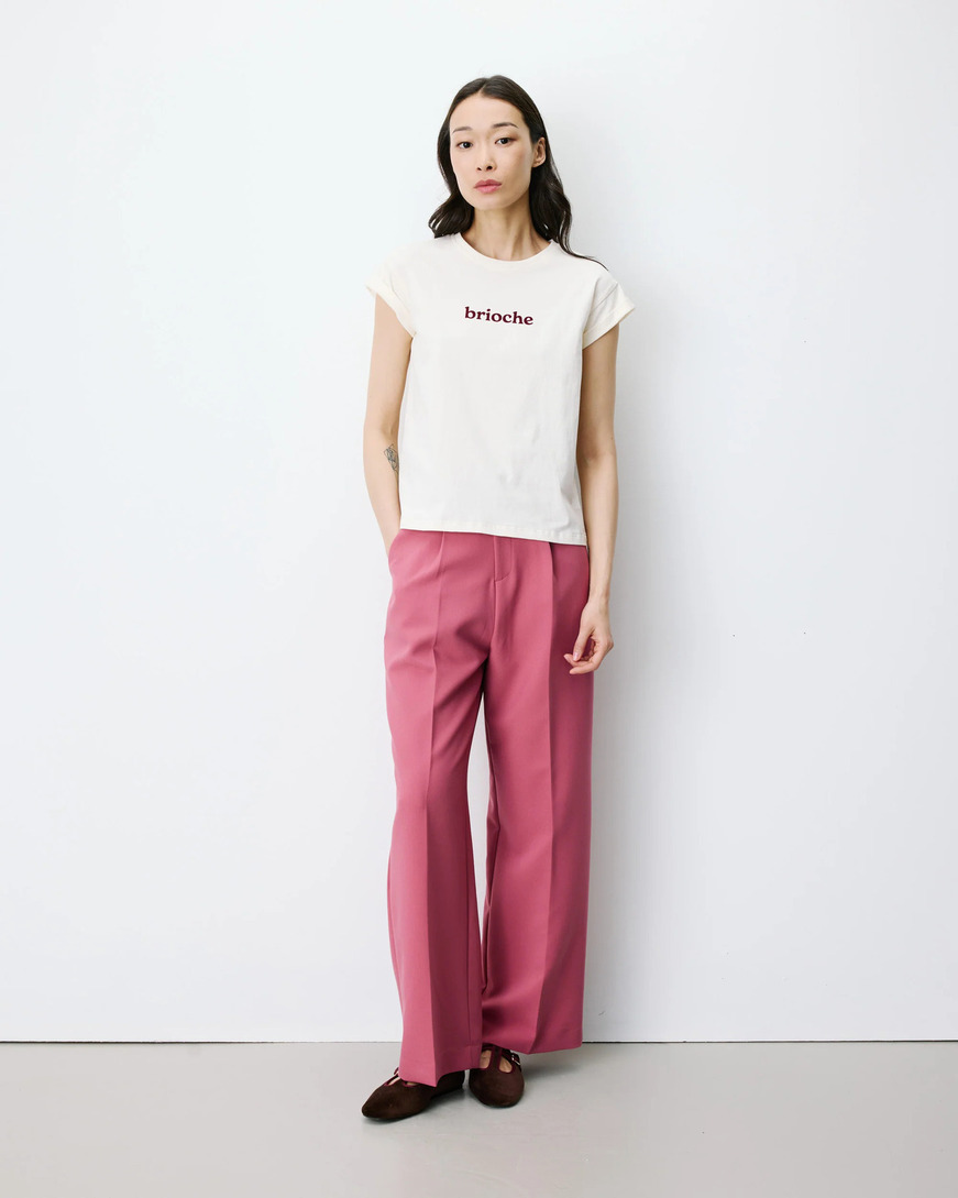 COTTON SHORT-SLEEVE SLOGAN T-SHIRT SABLE ATLAS