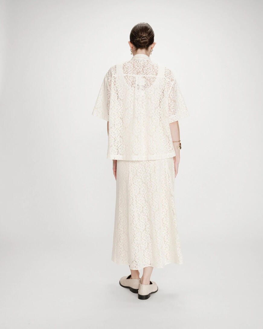 STAIGHT LACE SHIRT ECRU VENDEL