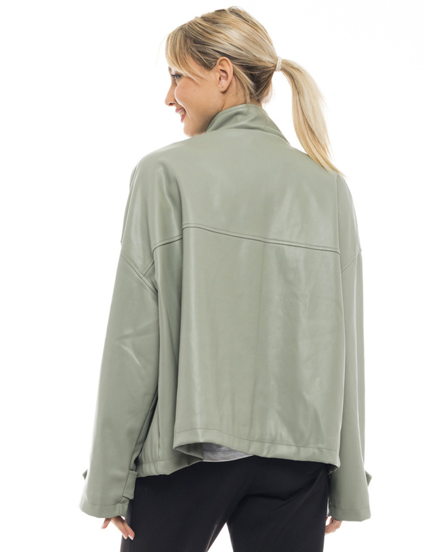 FASHION COAT MINT ECO LEATHER,M