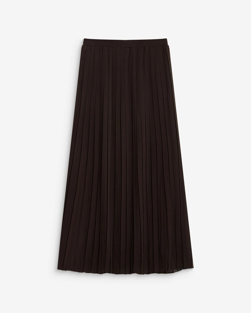 PLEATED MAXI SKIRT CHOCOLAT ANISSA