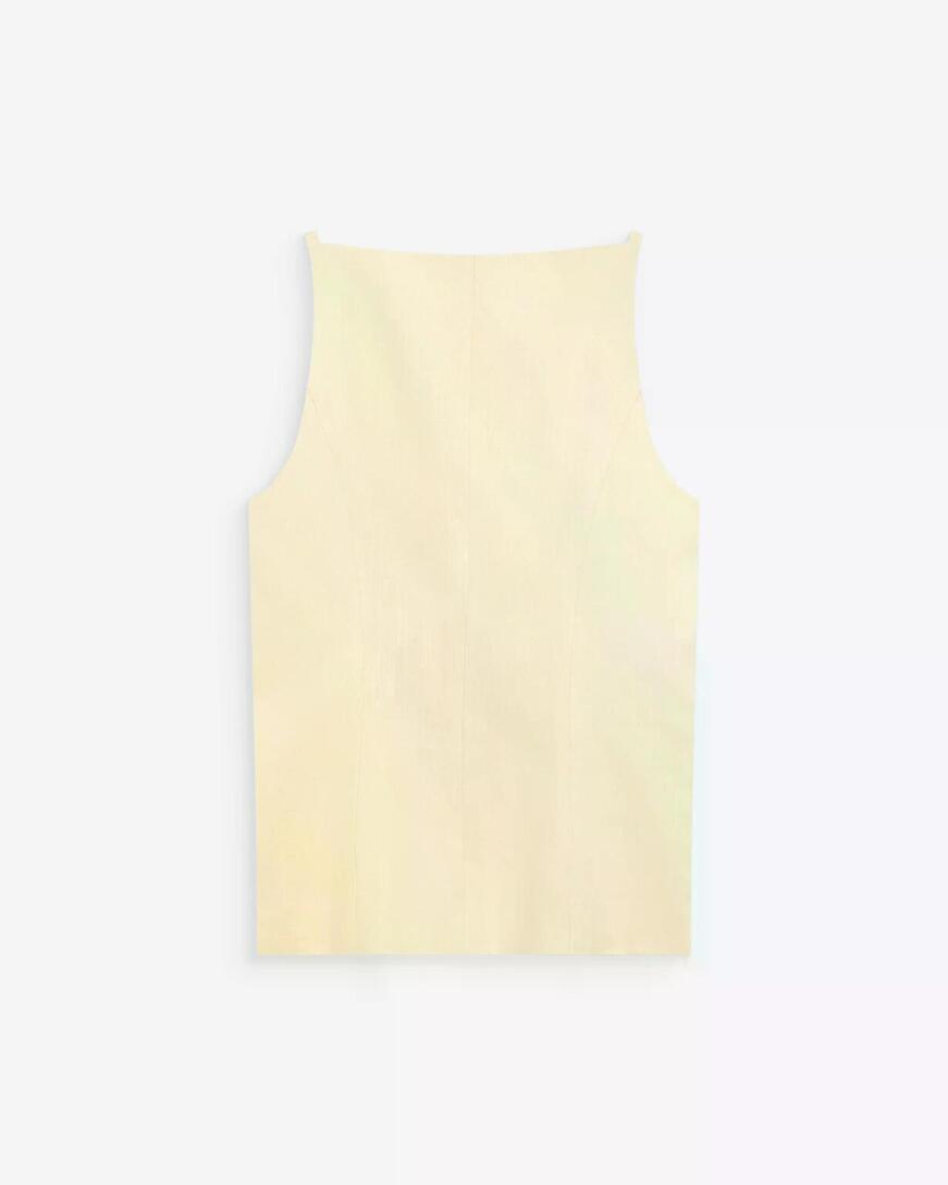TAILORED TENCEL AND LINEN SQUARE-NEK VESTJAUNE WINSTON,M