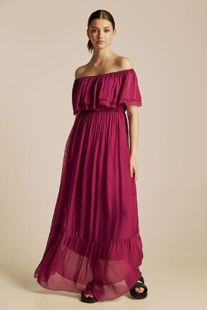 MAGENTA SILK DRESS (ANTHIA) EFIMERON