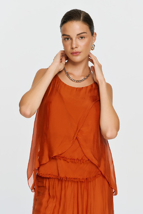 CALYPSO TOP BURNT ORANGE